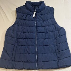 NWT GAP Men’s Cold Control Puffer Vest Navy Blue Size XXL Lightweight & Warm